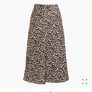 J Crew Leopard Print Midi Skirt